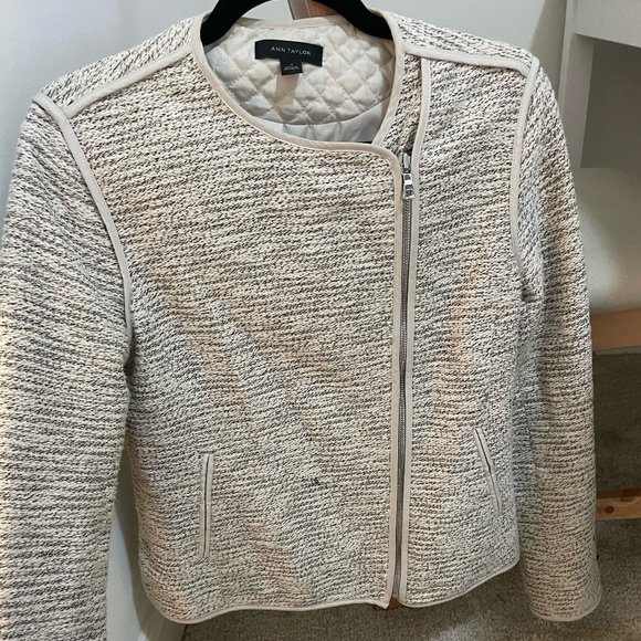 Ann Taylor Silver Jacket 4 - Picture 1 of 4